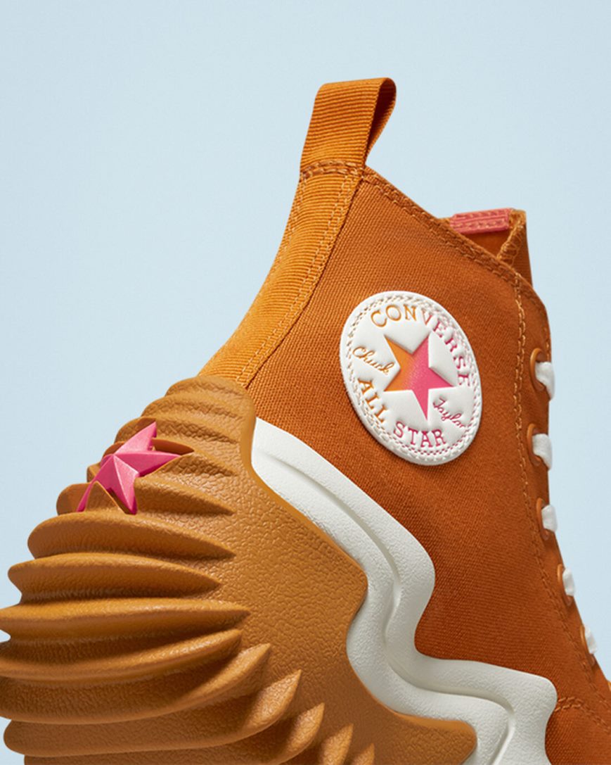 Women's Converse Run Star Motion CX High Top Platform Shoes Brown / Pink | AU 3E8C5U